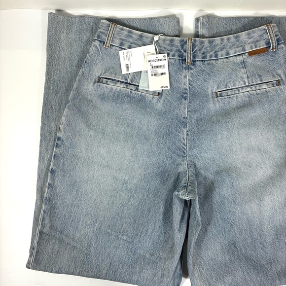 Zimmermann Pleated Wide Leg Jeans Sea Foam Blue AU 2 4 US 8 12 NWT Denim - Picture 13 of 17